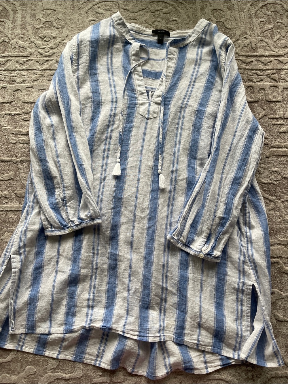 J.Crew Blue & White Striped Tunic